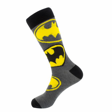 Batman Suit and Logos 2-Pair Pack of Crew Socks